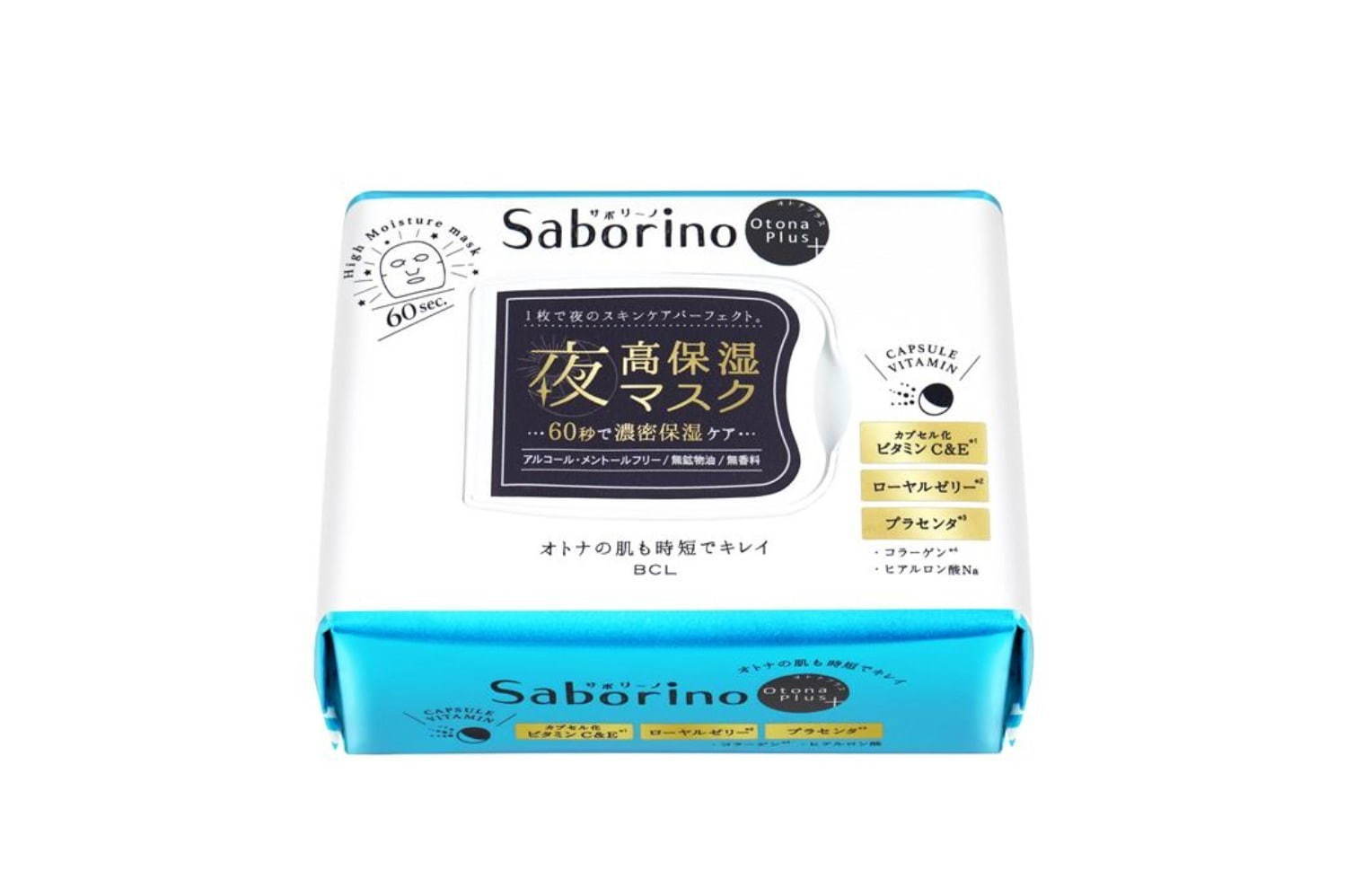 「サボリーノ オトナプラス夜用チャージフルマスク」32枚入り 1,600円＋税