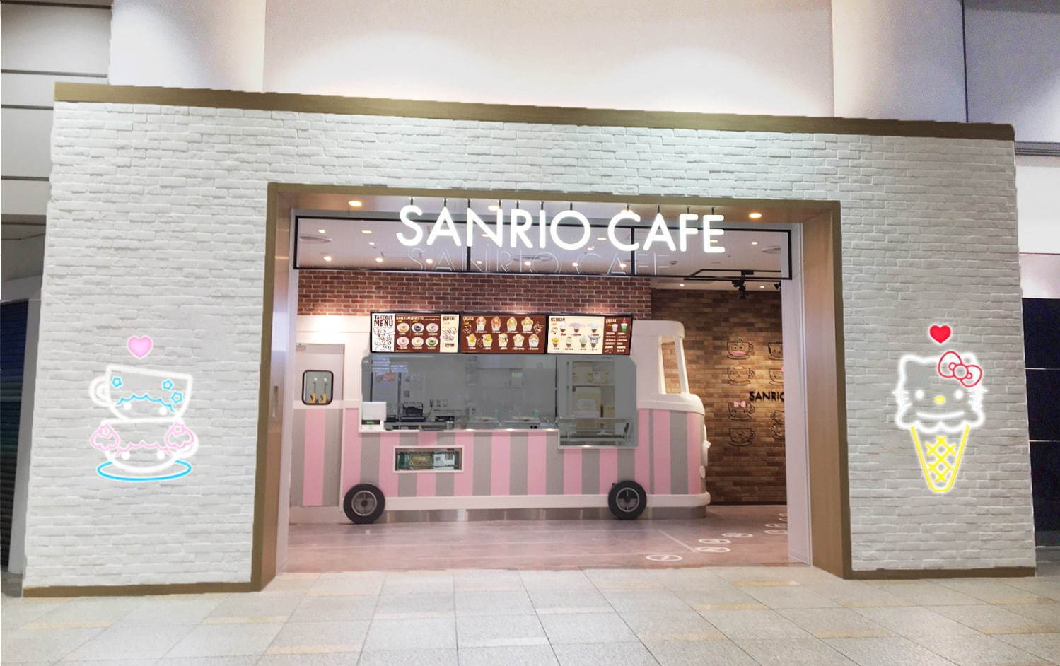 「サンリオカフェ」が東京・池袋のサンシャインシティに、カフェスペース＆テイクアウト専門ワゴン｜写真1