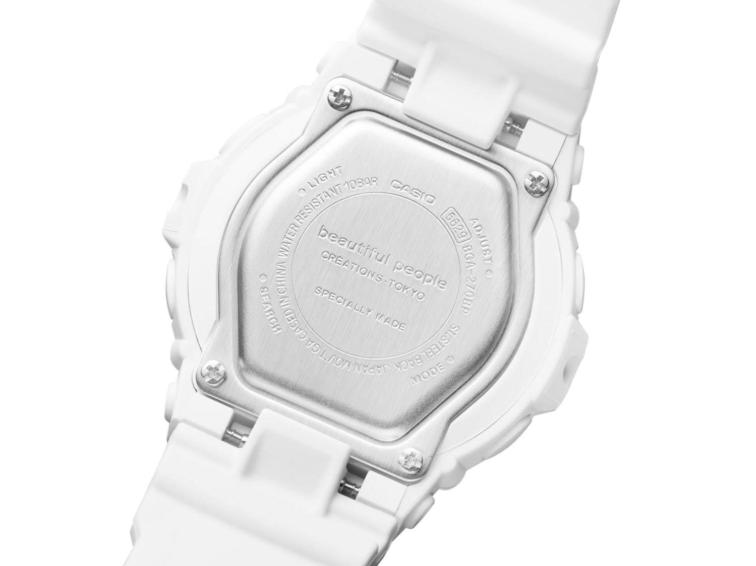 BABY-G×ビューティフルピープルのコラボ腕時計、“石膏”から掘り出したような純白仕上がり｜写真4