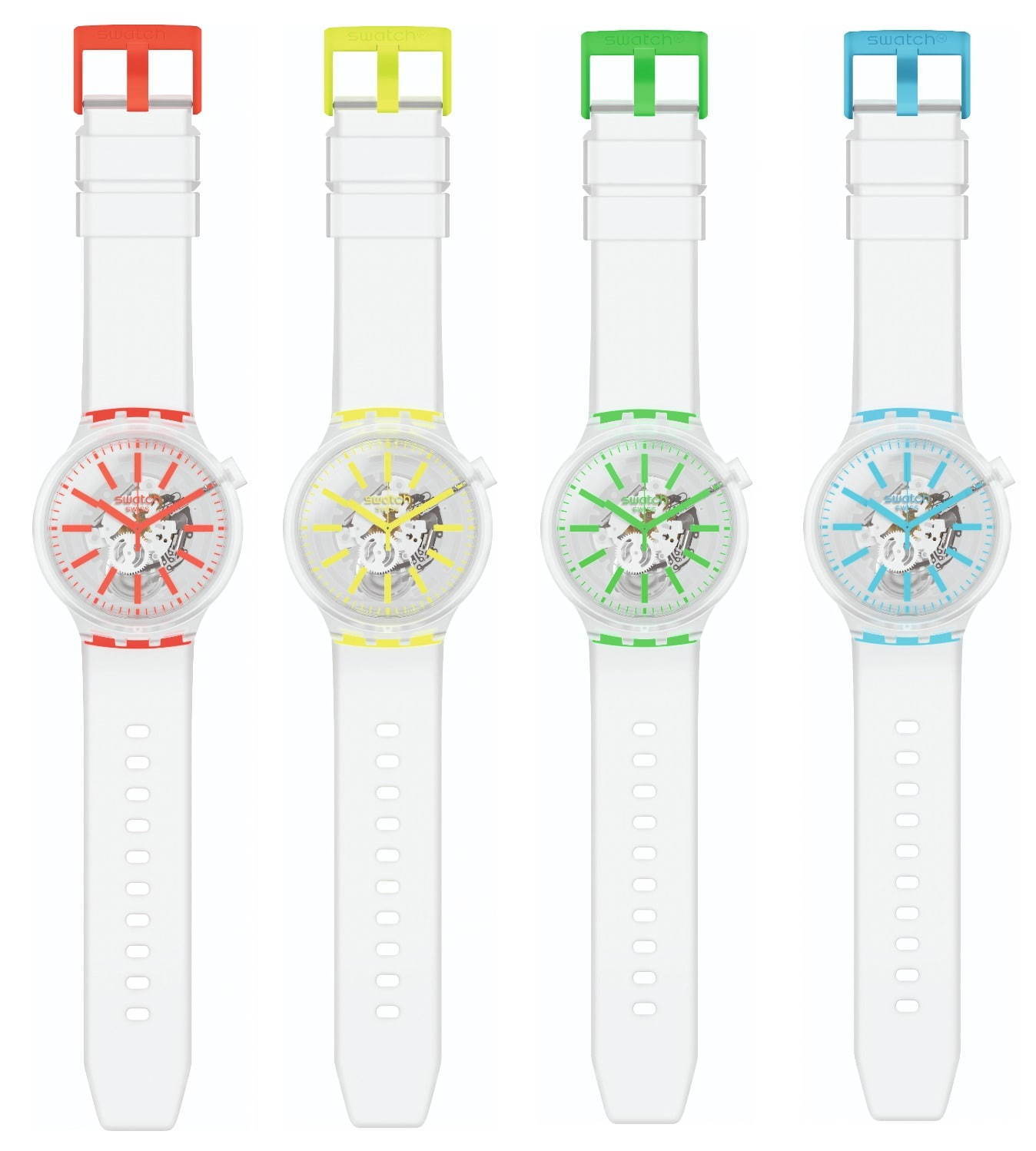 スウォッチ新作腕時計「ビッグボールド ジェリーネオン」スケルトンケースの“限りなく透明”なウォッチ コピー