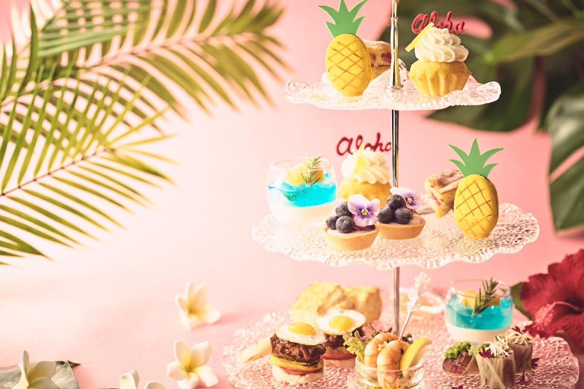 ハワイ｜「アロハ・アフタヌーンティー」品川で、パイナップル型マカロンやマンゴー＆ココナッツのカップケーキなど