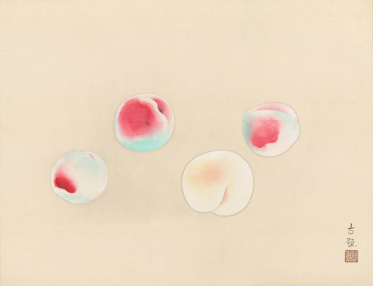 小林古径「桃実」