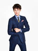 未使用級 ETRO 3ピース スーツ セットアップ 絵画総柄 ネイビー メンズ ETRO - 美品 エトロ ETRO SARTORIA UOMO DAL 1968 シャドー