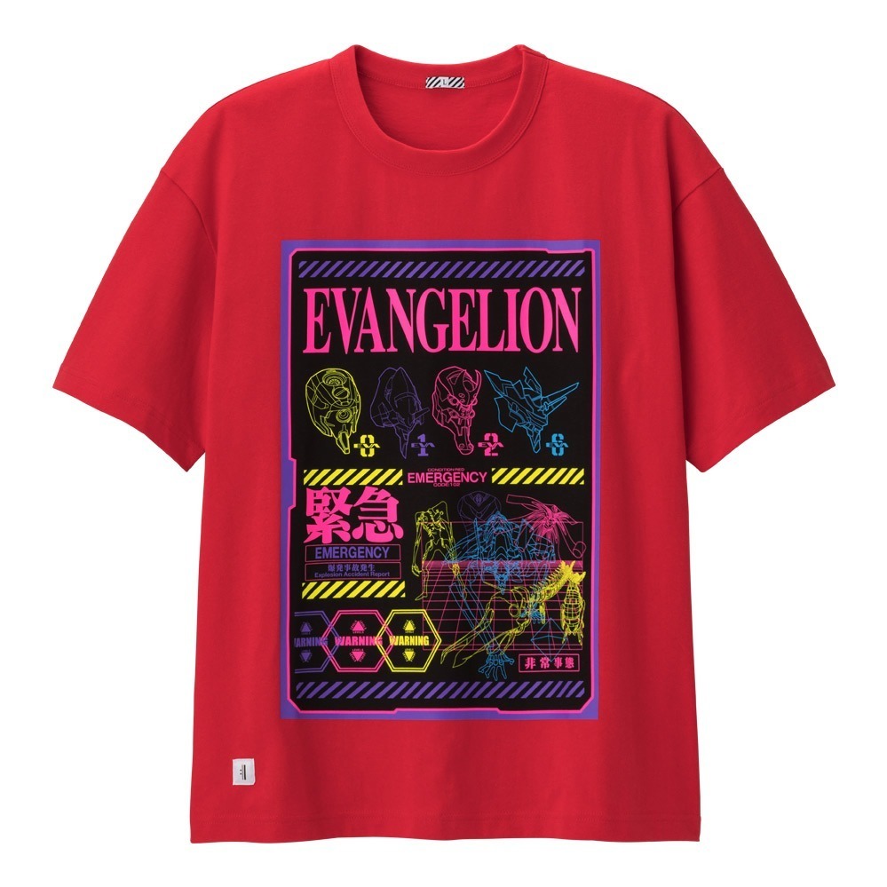 GU×エヴァンゲリオンのメンズウェア、2号機をあしらったTシャツや使徒サキエルを配したシャツ｜写真2