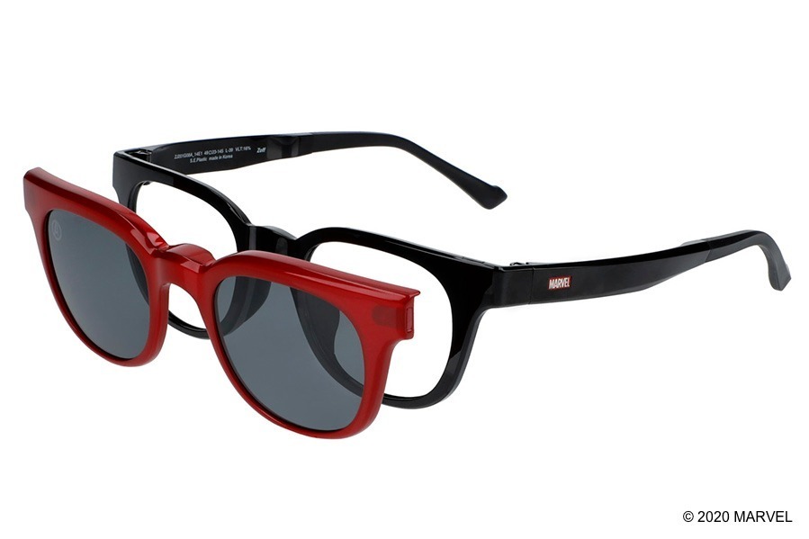 Zoff「マーベル」新作アイウェア - アベンジャーズロゴ入りレンズ、眼鏡＆サングラスの2WAY | 写真