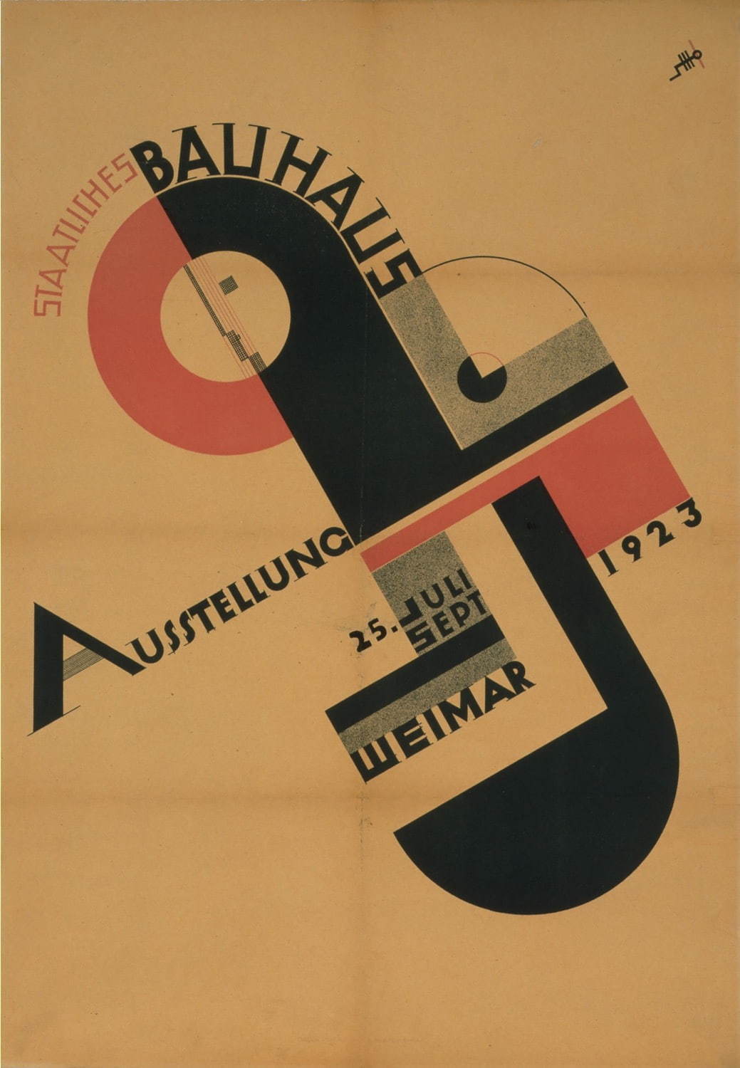 ヨースト・シュミット《1923年の「バウハウス展」のポスター》1923年、ミサワホーム株式会社