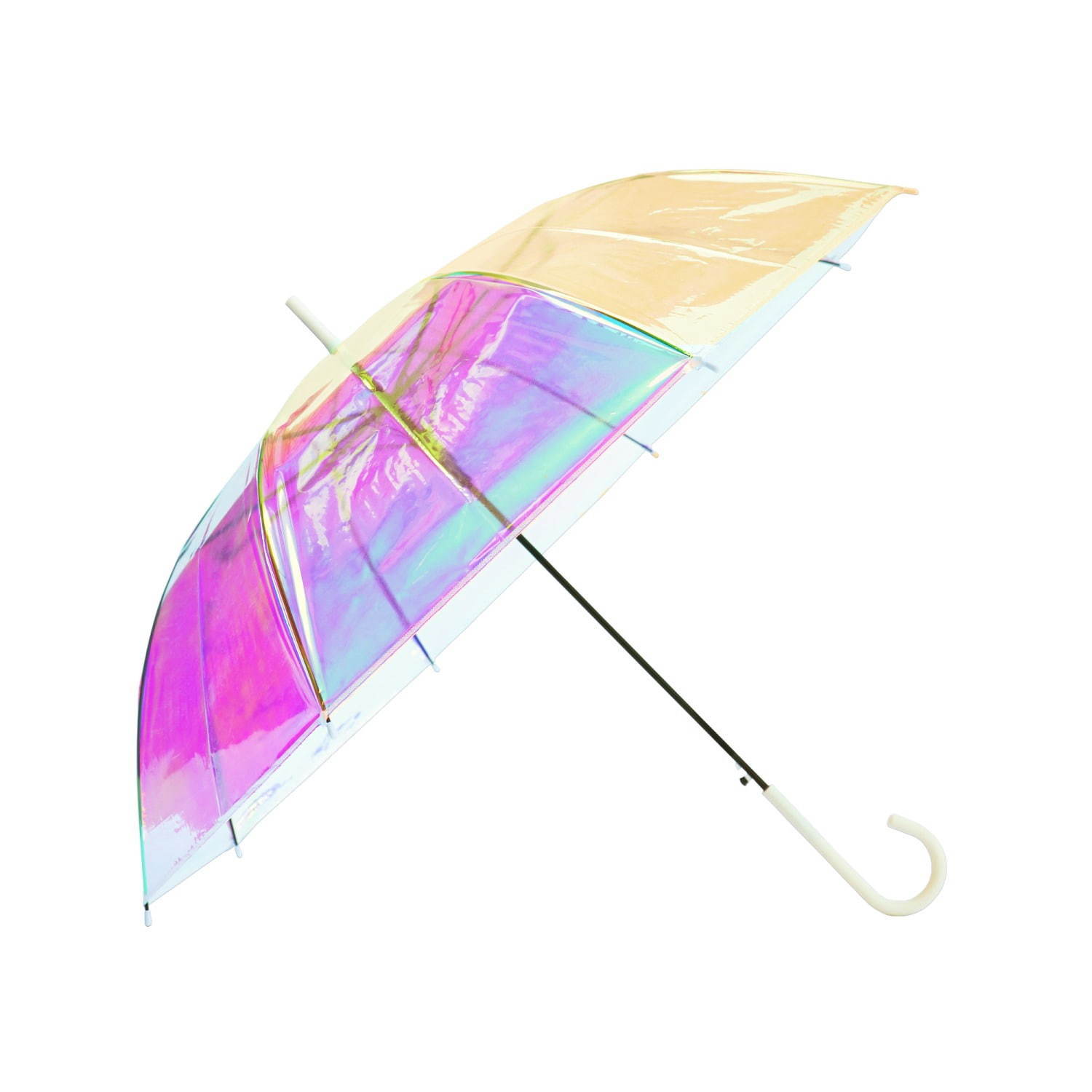 Wpc.の虹色“オーロラ”のようにきらきら輝くビニール傘、影もレインボーに｜写真9