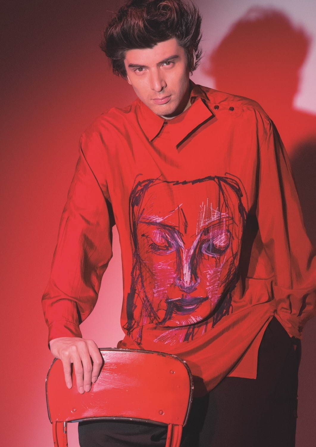 ブラック スキャンダル ヨウジヤマモト“顔”から着想のメンズ新作、人間の二面性を描いたシャツやパンツ｜写真10