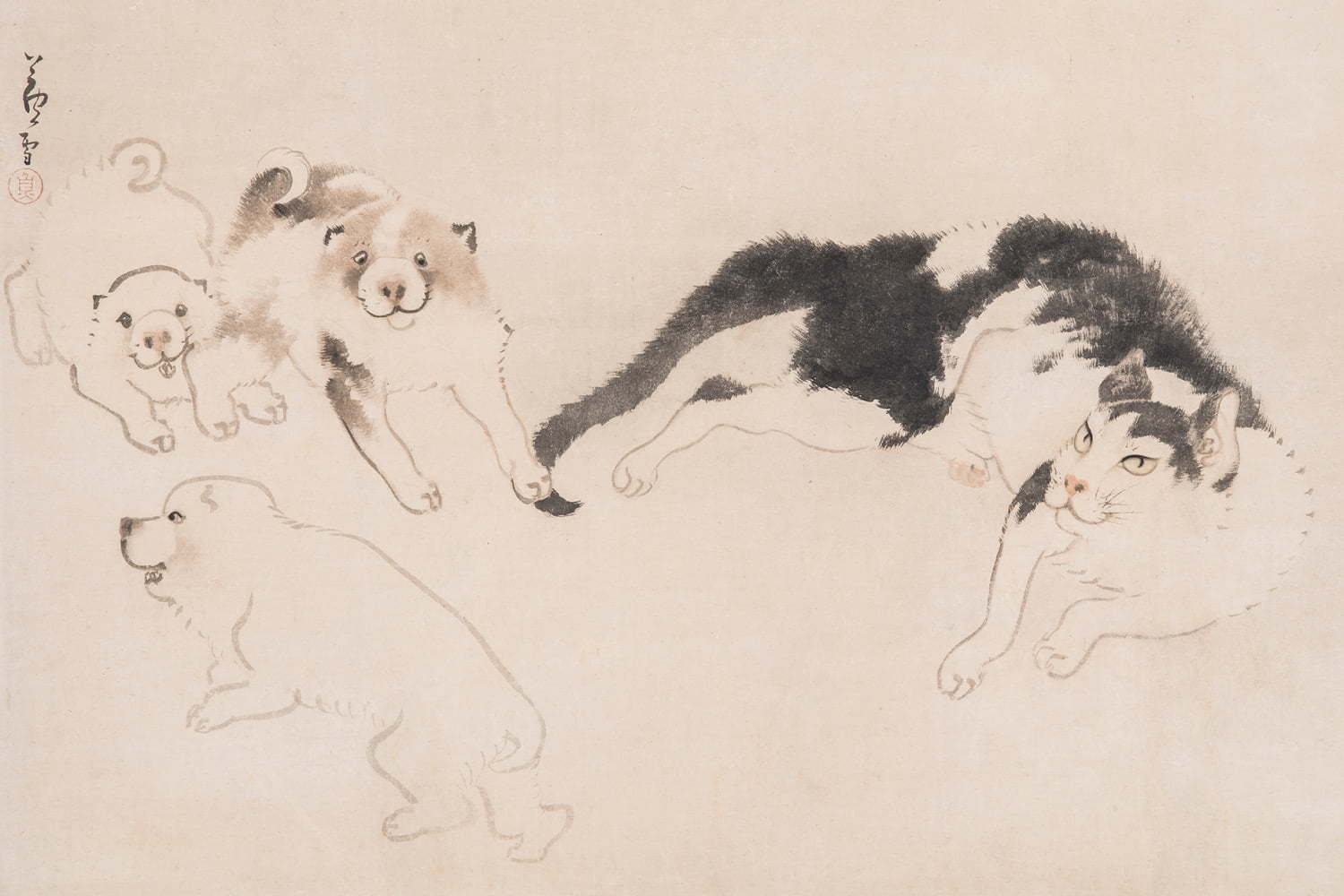 企画展 いきものがたり 嵯峨嵐山文華館で 犬や虎など 十二支 のいきもの ねこの日本画66点 ファッションプレス