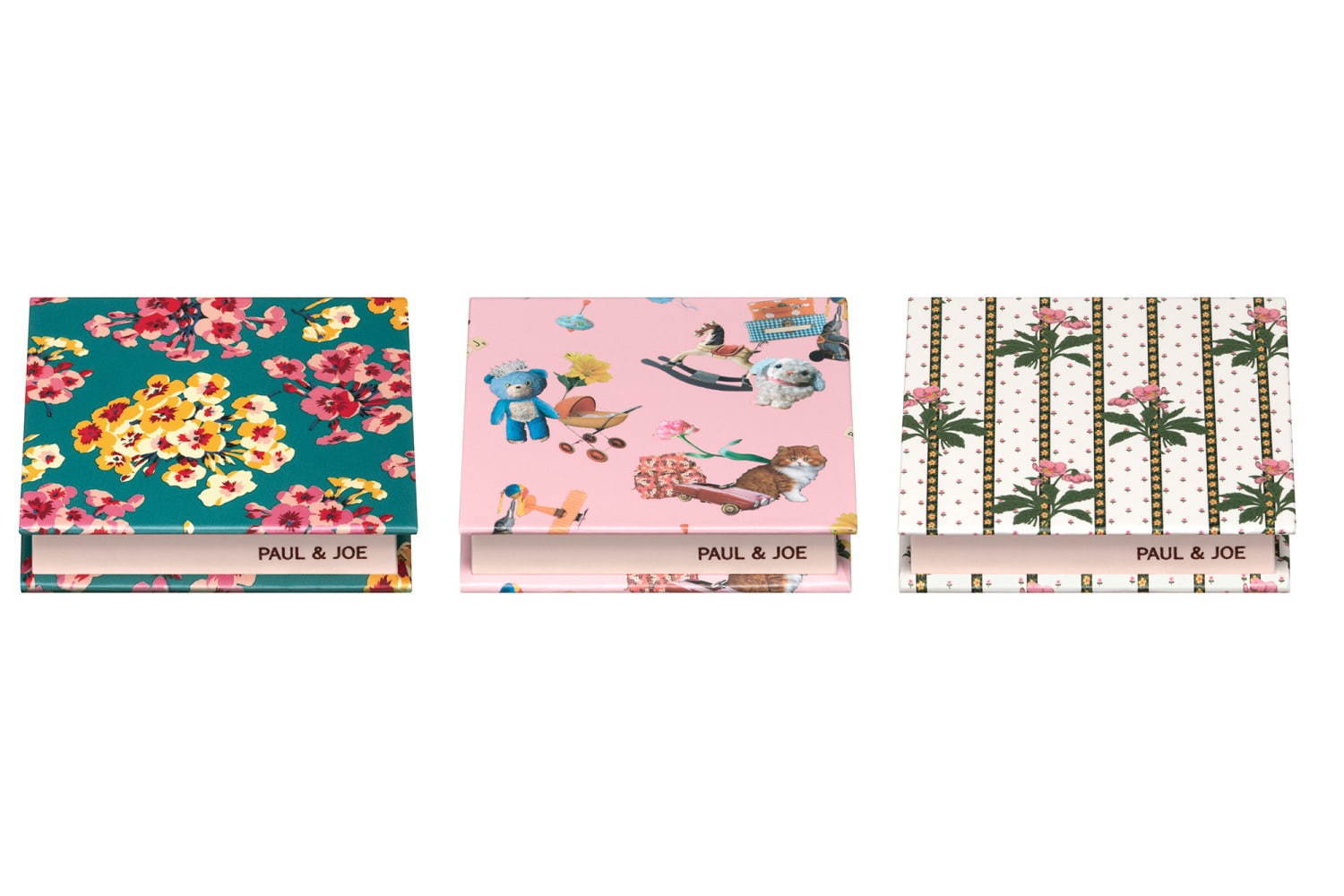 左から) ポール ＆ ジョー コンパクト 025、026、027 各1,000円＋税＜限定品＞