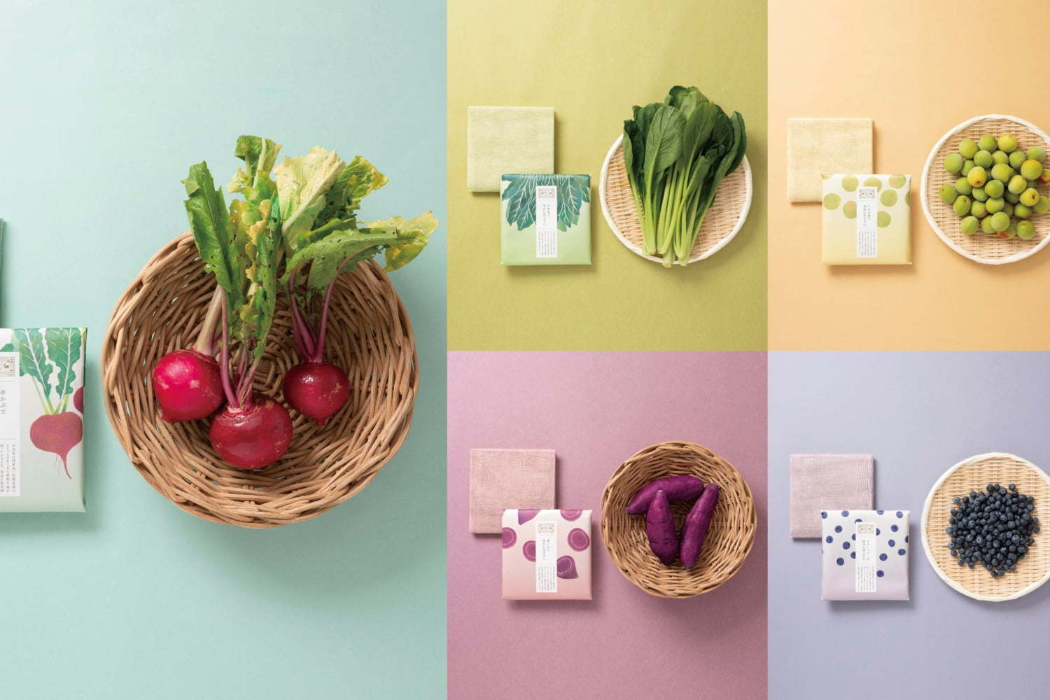 ブルーベリー｜中川政七商店の“フルーツや野菜”で染めた「花ふきん」赤かぶやブルーベリー染めの“おいしい”ふきん