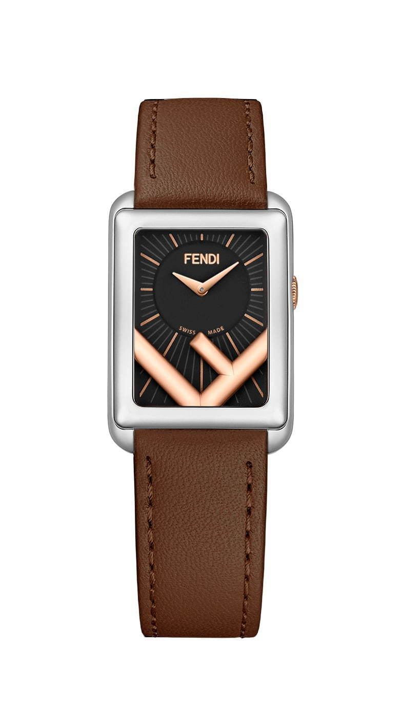 フェンディのウィメンズ腕時計「ラナウェイ レクタングル」逆さま”F 