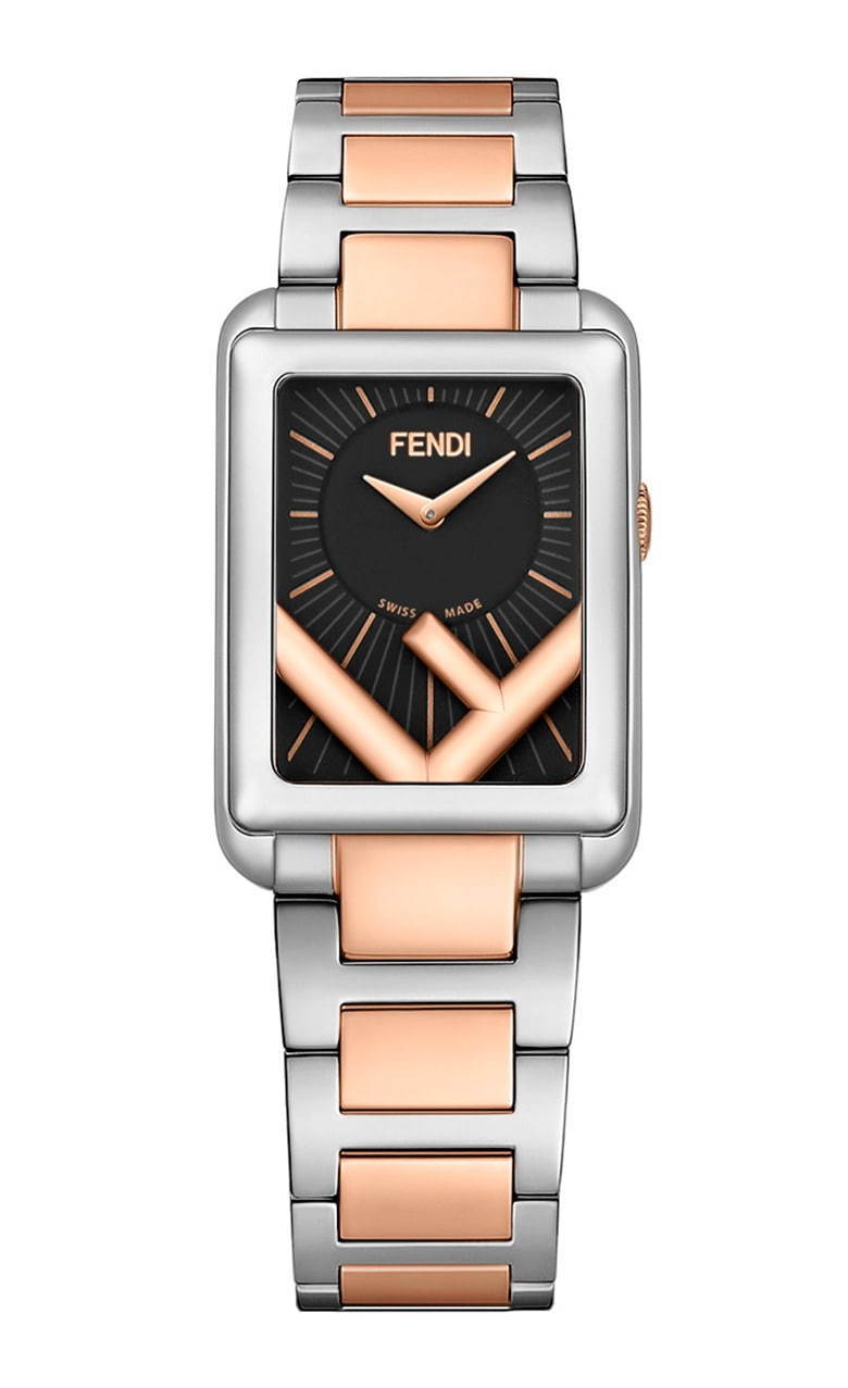 フェンディのウィメンズ腕時計「ラナウェイ レクタングル」逆さま”F