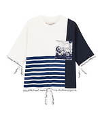 プチバトー“日本の切手”ポケット付きTシャツ＆枝モチーフワンピ、気鋭デザイナーとコラボ｜写真1