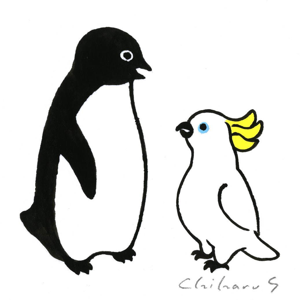 Suicaペンギンの坂崎千春による個展「ペンギン百態」伊勢丹新宿本店で 