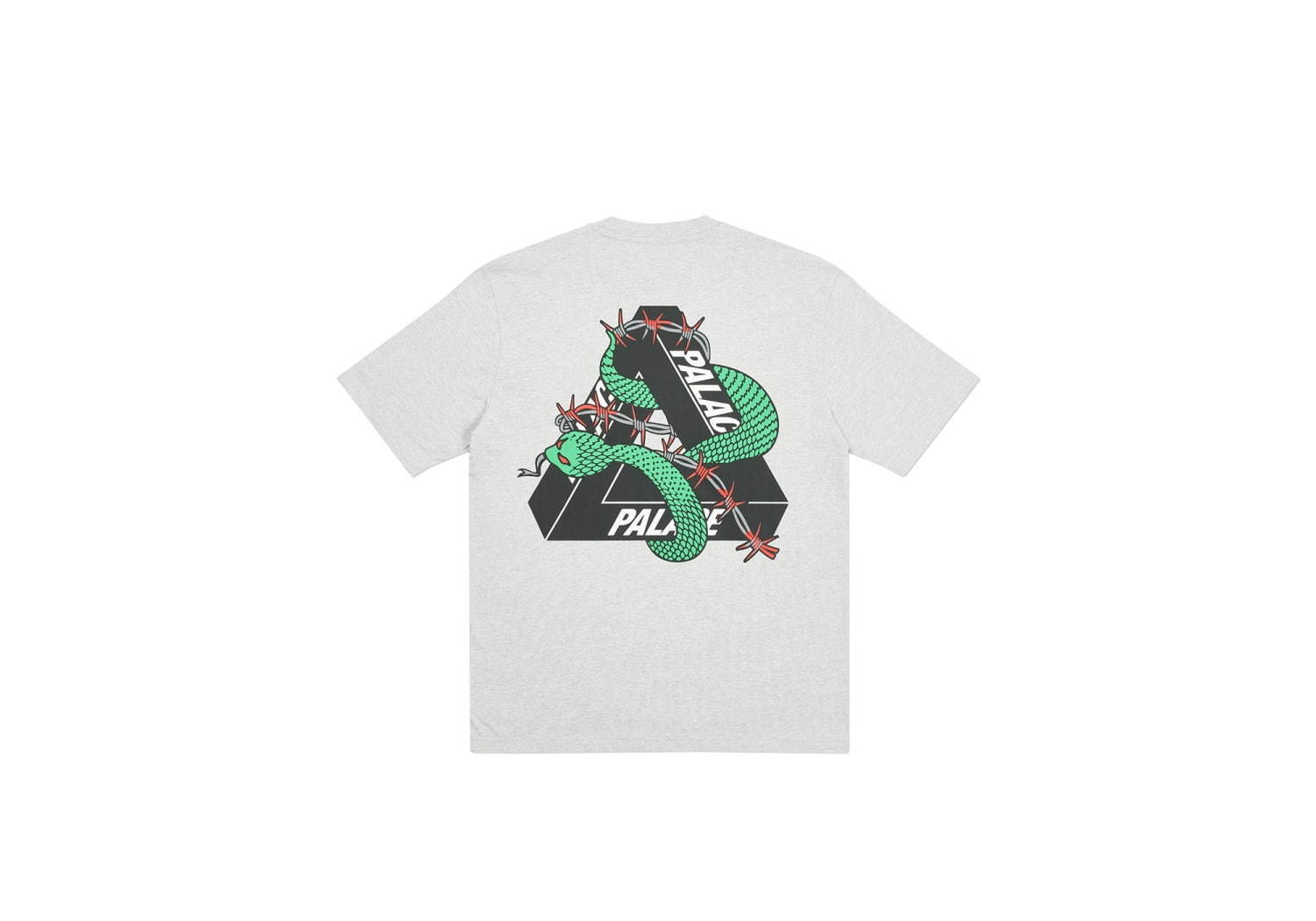 パレス スケートボードの新作Tシャツ、“蛇”“有刺鉄線”を纏ったロゴを配して - 全8色で展開｜写真6