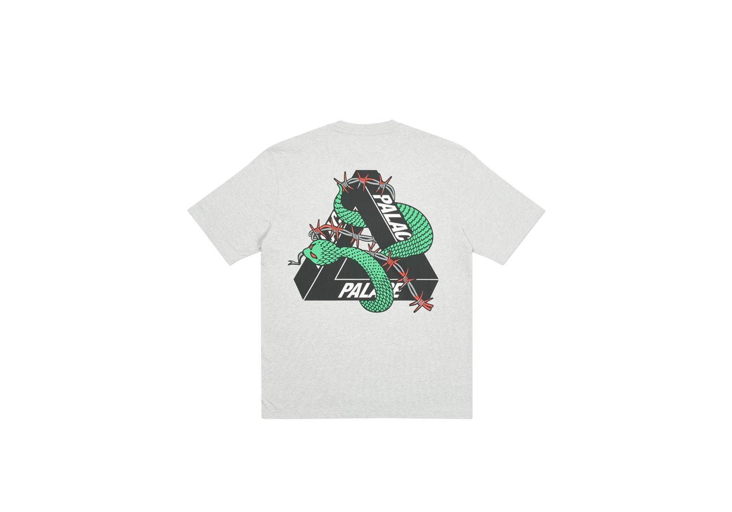 パレス スケートボードの新作Tシャツ、“蛇”“有刺鉄線”を纏ったロゴを配して - 全8色で展開｜写真6