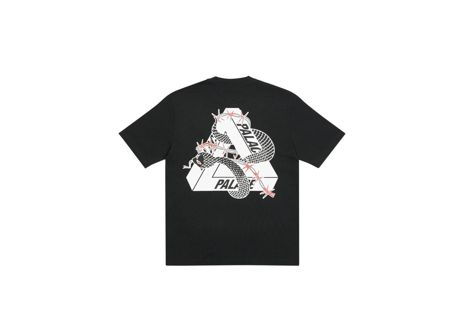 パレス スケートボードの新作Tシャツ、“蛇”“有刺鉄線”を纏ったロゴを配して - 全8色で展開｜写真2