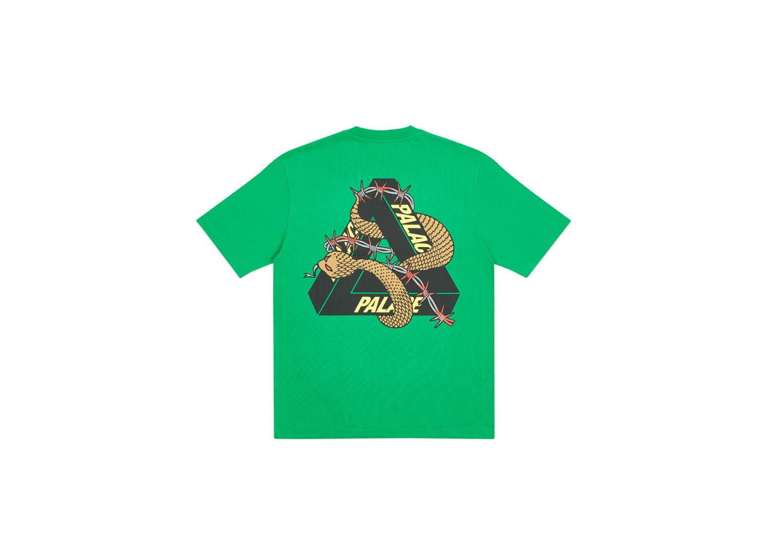 パレス スケートボードの新作Tシャツ、“蛇”“有刺鉄線”を纏ったロゴを配して - 全8色で展開｜写真8