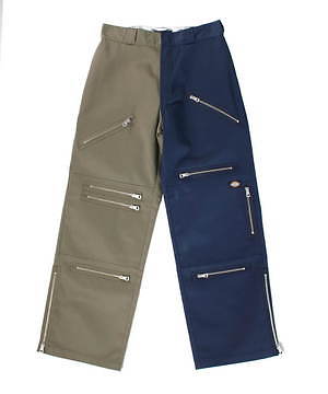 マイン ディッキーズのコラボパンツ フロント バックにジップを配したボンテージ風パンツ ファッションプレス
