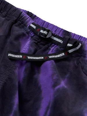 ネイバーフッド×グラミチ、紫のタイダイ柄コーデュロイショーツやT ネイバーフッド×グラミチ、紫のタイダイ柄コーデュロイショーツやT