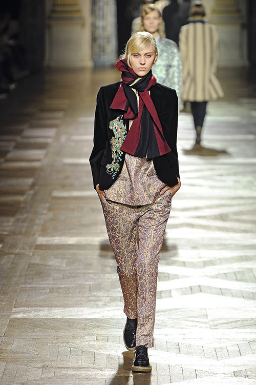 ドリス ヴァン ノッテン 13 14年秋冬コレクション 30年代ブロードウェイの輝きをマニッシュに ファッションプレス