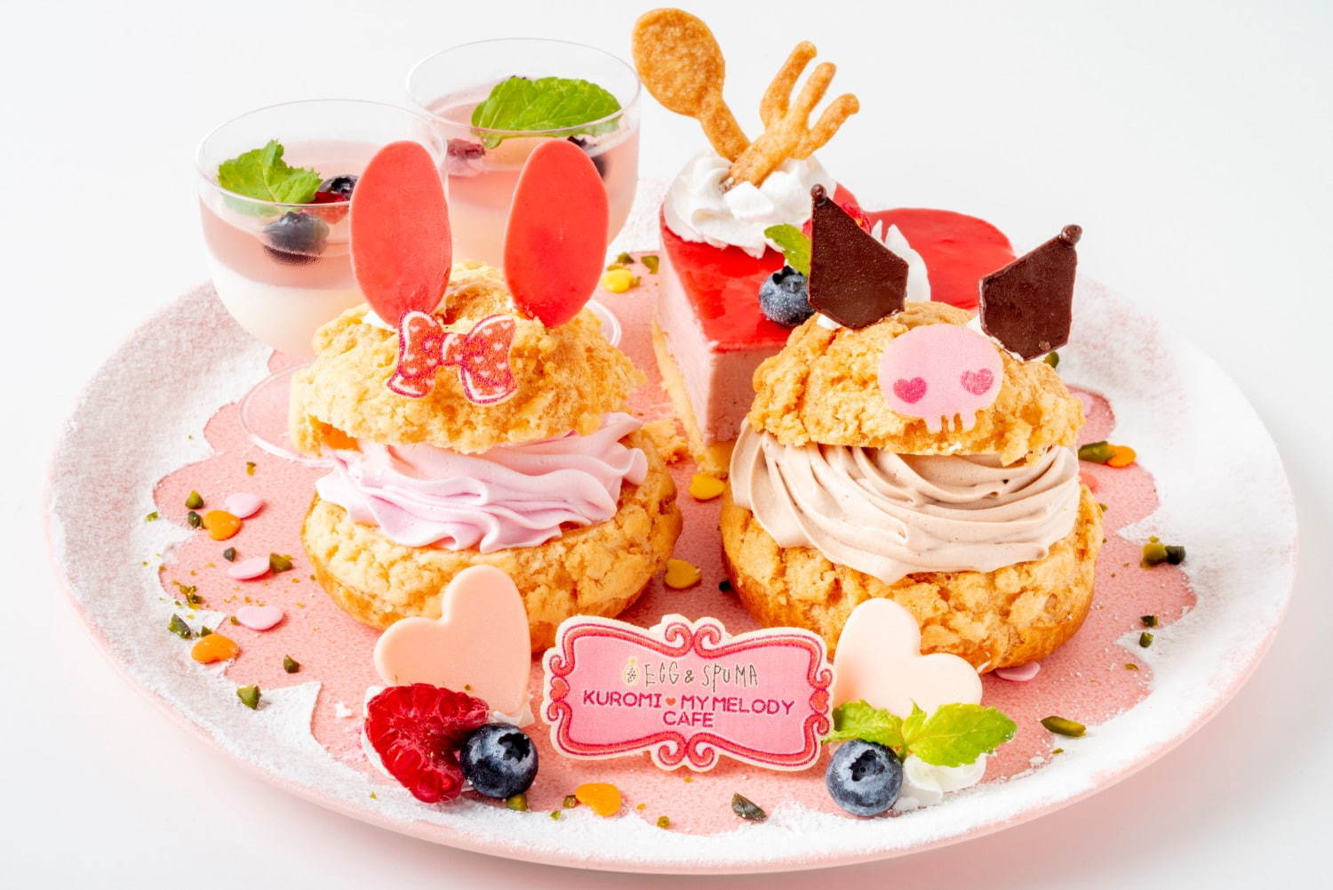 サンリオ“クロミ＆マイメロディ”コラボカフェが新宿で、ピンク色ハンバーガーやふわふわかき氷｜写真4