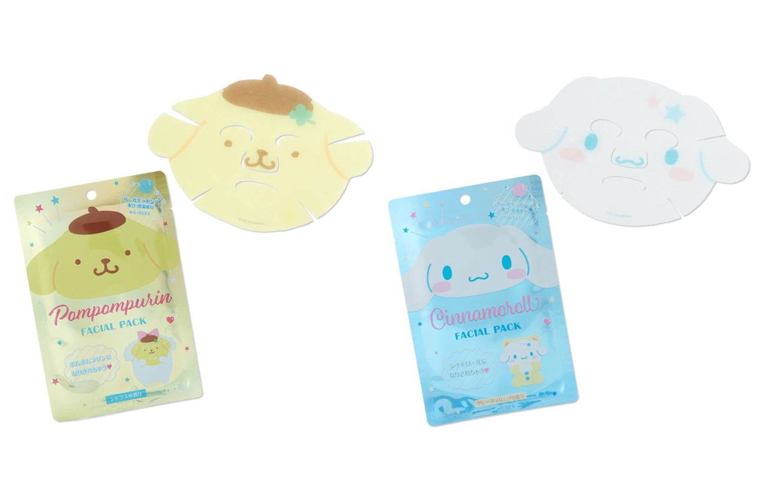 フェイスパック｜サンリオのマイメロディやポムポムプリン、シナモロールの“なりきり”シートマスク