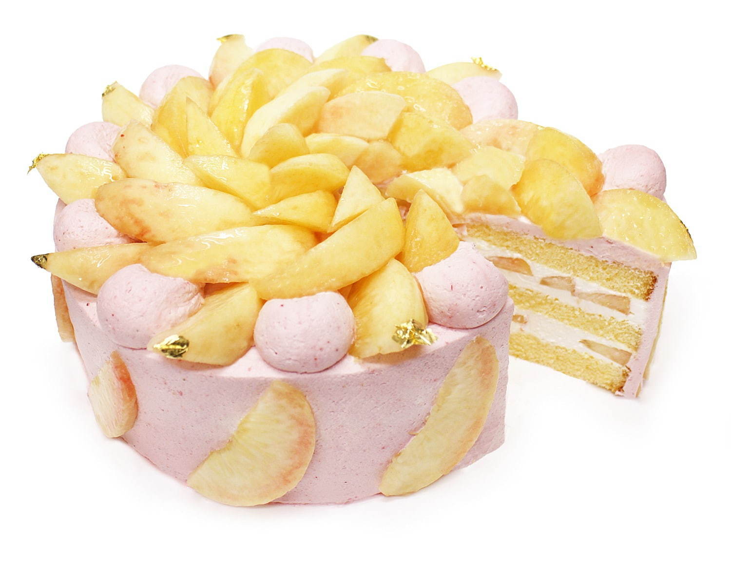 桃とラズベリークリームのショートケーキ 1ピース 1,100円(税込)