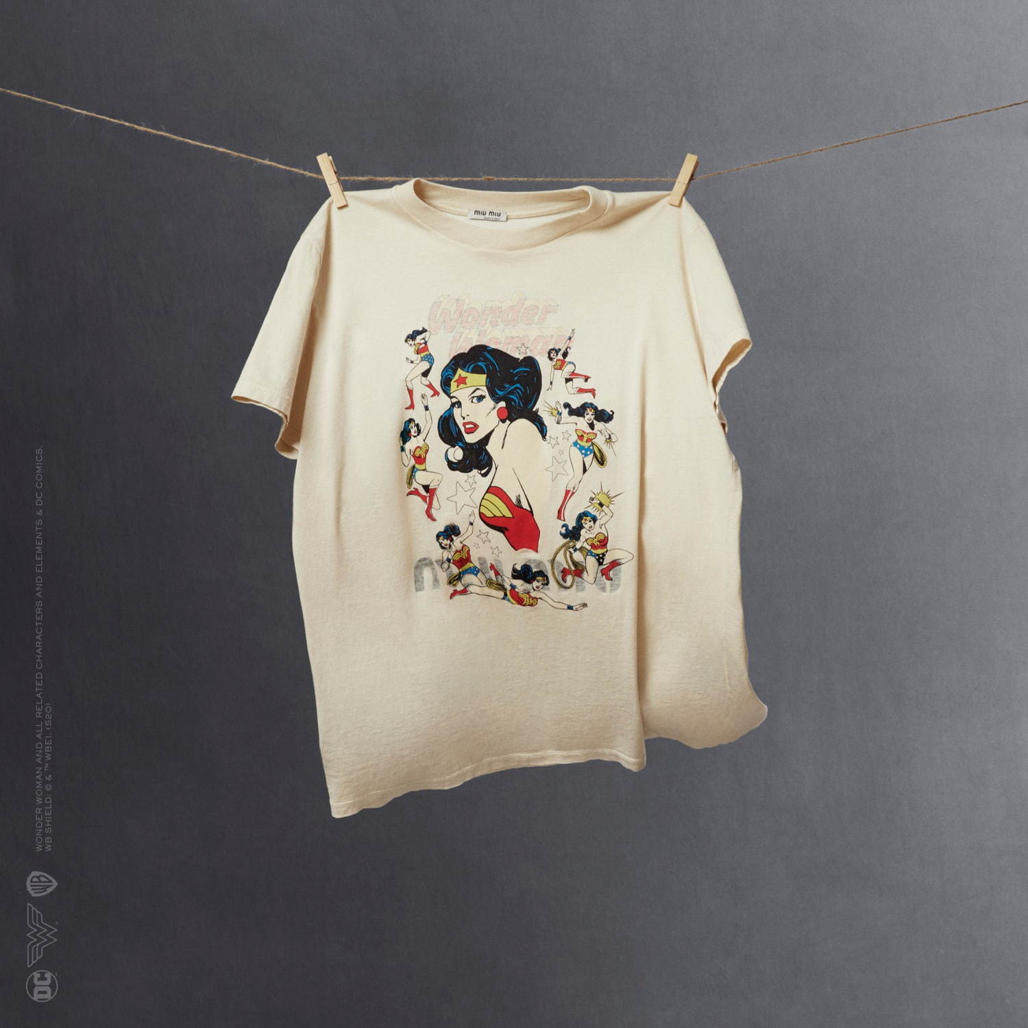 ミュウミュウ　miumiu  星柄　スター柄　Tシャツ　M