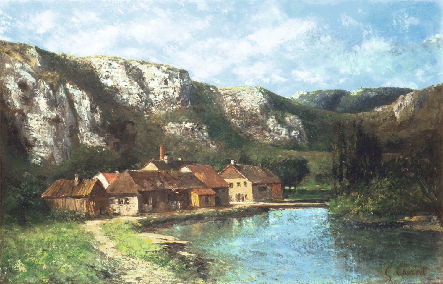 ギュスターヴ・クールベ《フランシュ＝コンテの谷、オルナン付近》1865年頃　油彩・カンヴァス　茨城県近代美術館