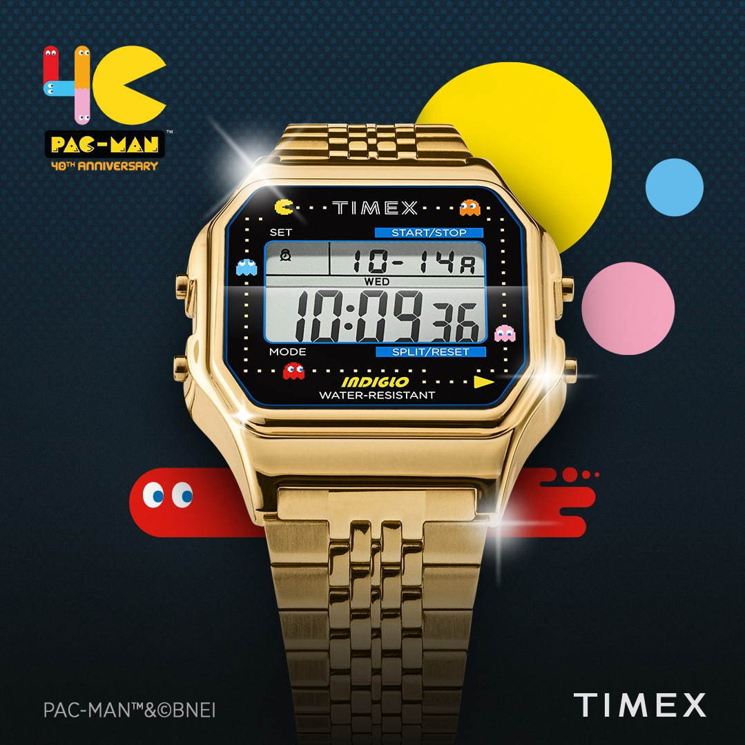 タイメックス×パックマンのコラボ腕時計、各種パックマンモチーフやゲーム音アラーム｜写真2