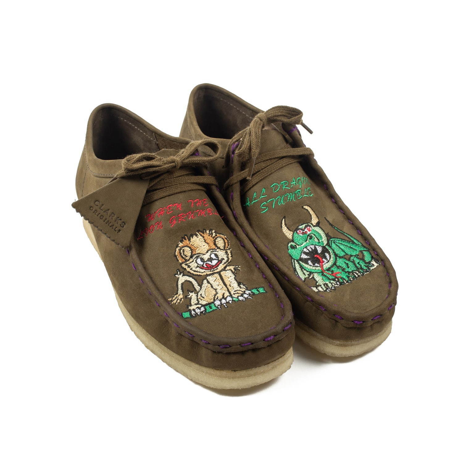 Clarks Wallabee クラークスワラビー花柄