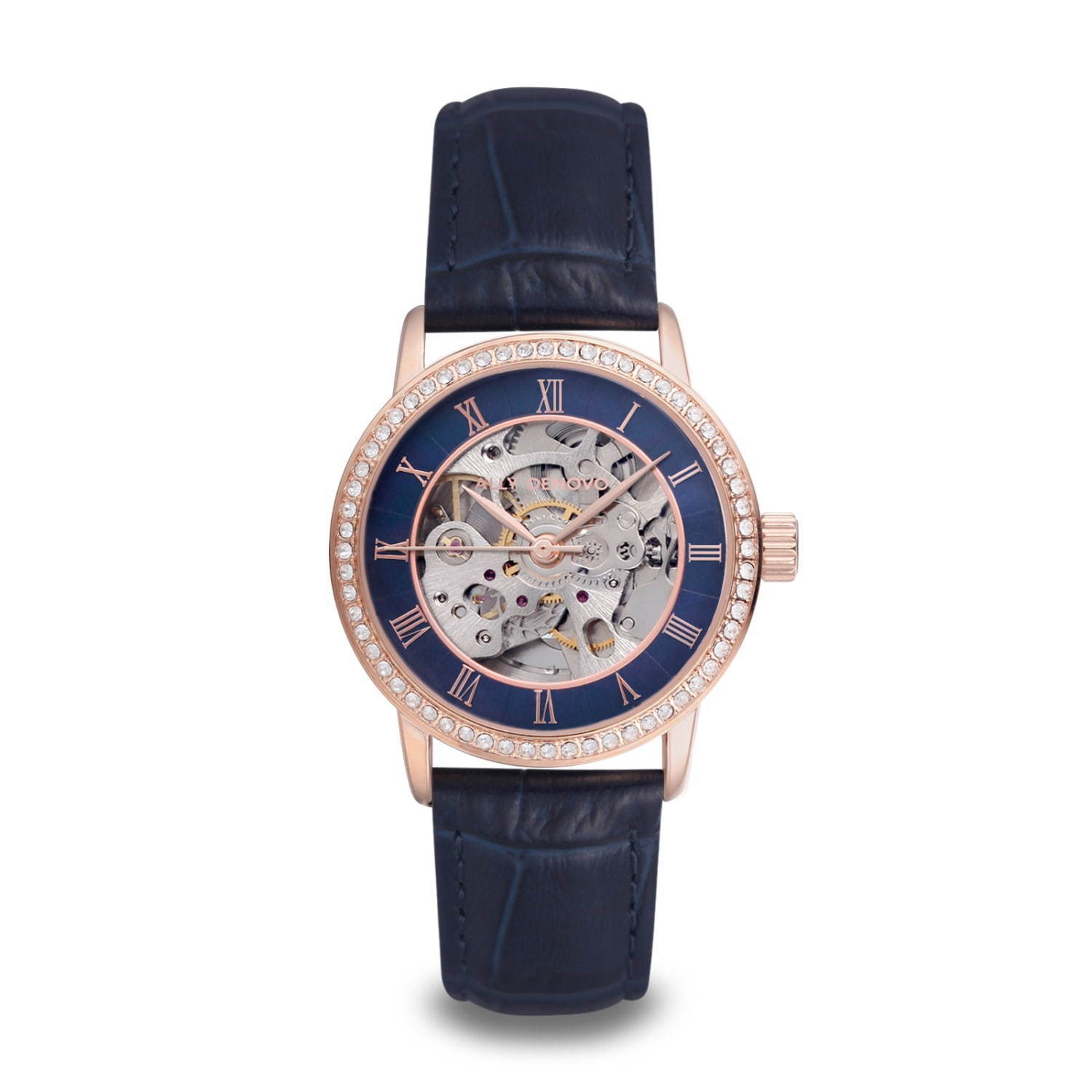 “スケルトン”なジュエリー腕時計がアリーデノヴォから、艶やかパール文字盤×きらきらストーン｜写真2