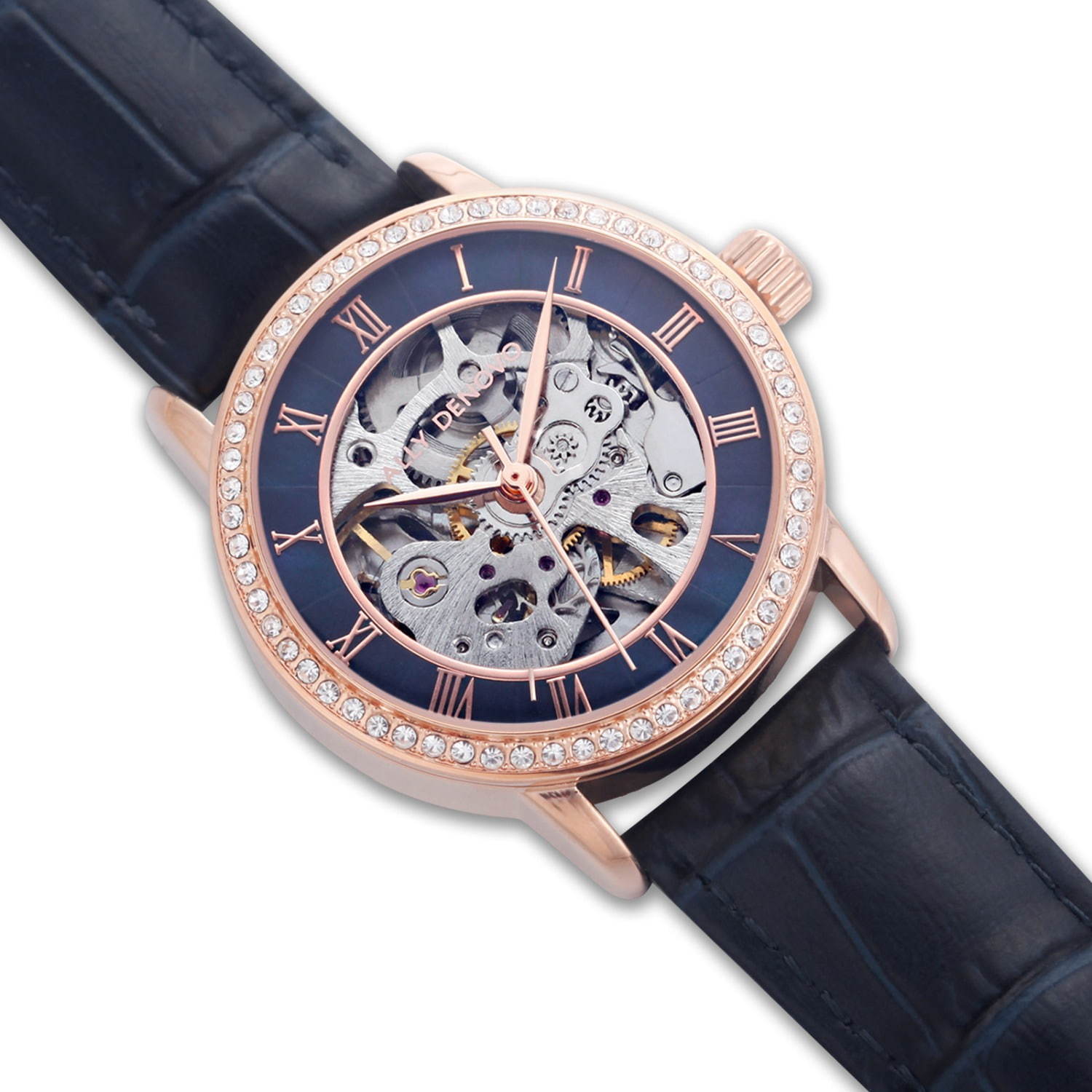 “スケルトン”なジュエリー腕時計がアリーデノヴォから、艶やかパール文字盤×きらきらストーン｜写真1