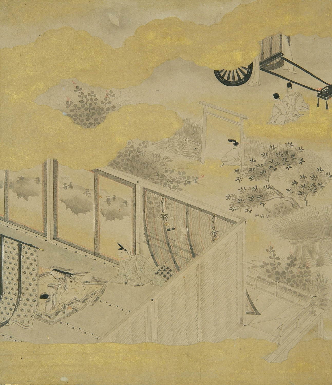 源氏物語画帖「賢木」伝 住吉具慶筆 日本・江戸時代 17世紀 根津美術館蔵