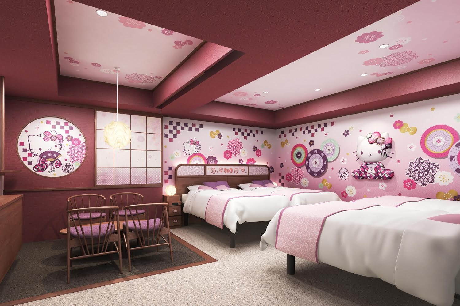 浅草東武ホテルに「ハローキティルーム」誕生 - 桜天女と和モダン、異なる2タイプの客室｜写真2