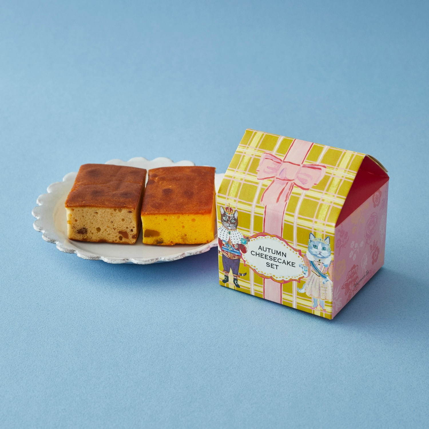 秋のチーズケーキセット 600円(税込)