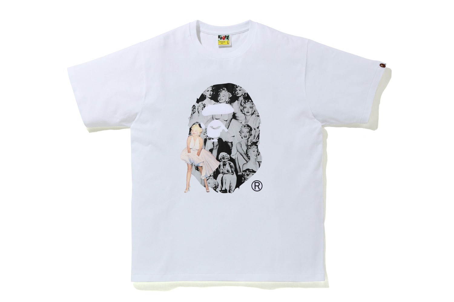 ベイプ×マリリン・モンローのコラボTシャツ、ポートレート写真にカモ柄をコラージュ｜写真5