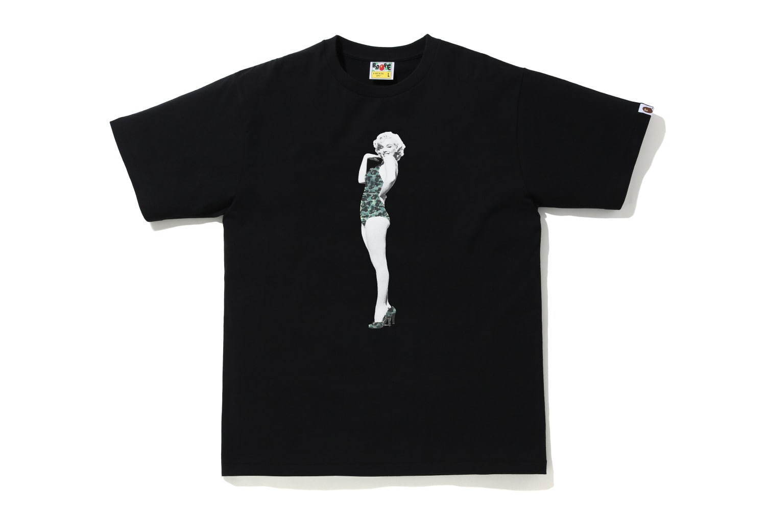 ベイプ×マリリン・モンローのコラボTシャツ、ポートレート写真にカモ柄をコラージュ｜写真19