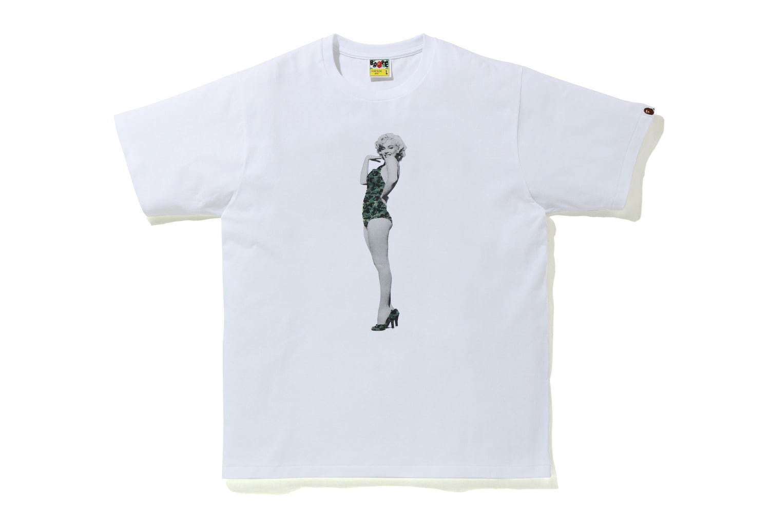 ベイプ×マリリン・モンローのコラボTシャツ、ポートレート写真にカモ柄をコラージュ｜写真16