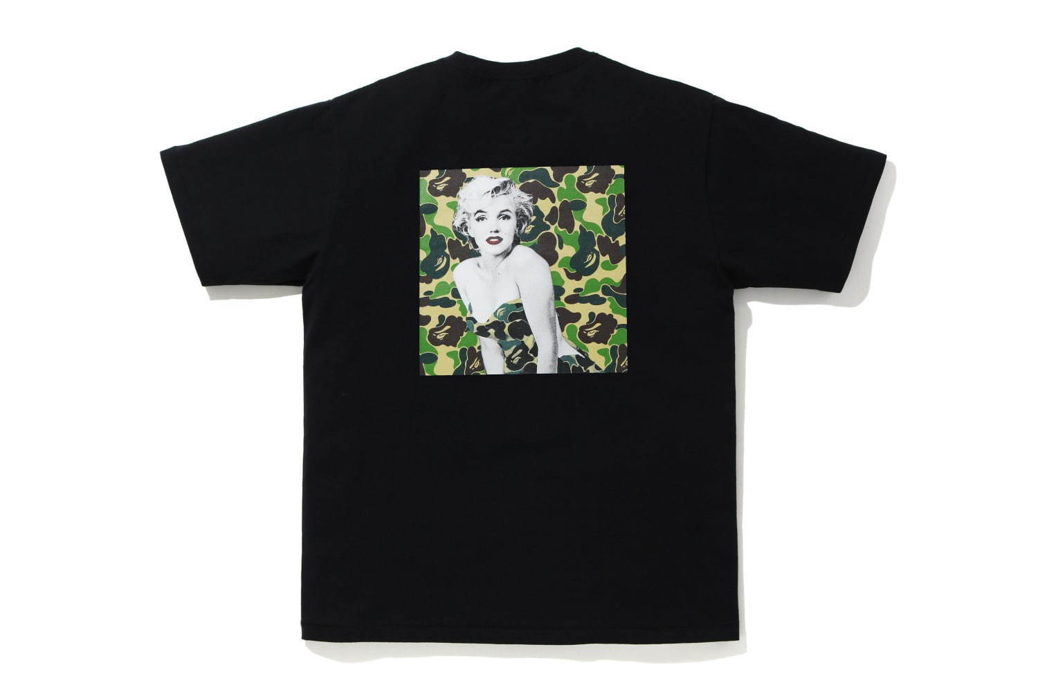 ベイプ×マリリン・モンローのコラボTシャツ、ポートレート写真にカモ柄をコラージュ｜写真15