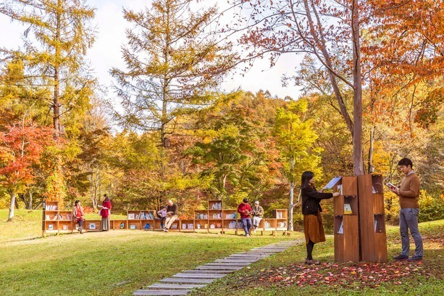 「紅葉図書館」本と紅葉とカフェ時間を楽しむイベントが軽井沢星野エリアで、おいしいリンゴスイーツも｜写真8