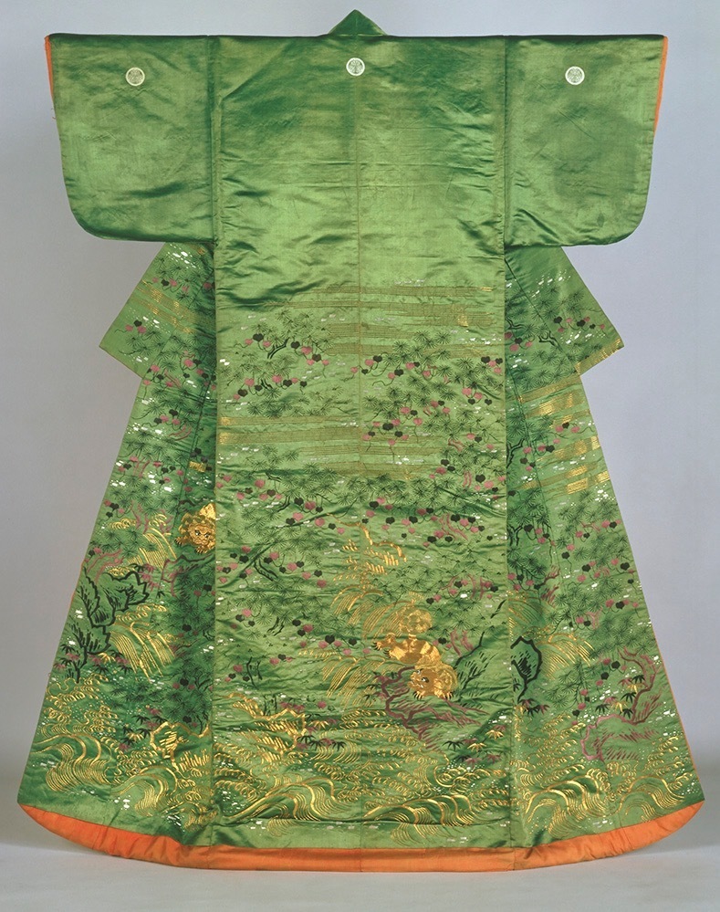 松蔦獅子流水模様小袖 江戸時代後期 国立歴史民俗博物館蔵