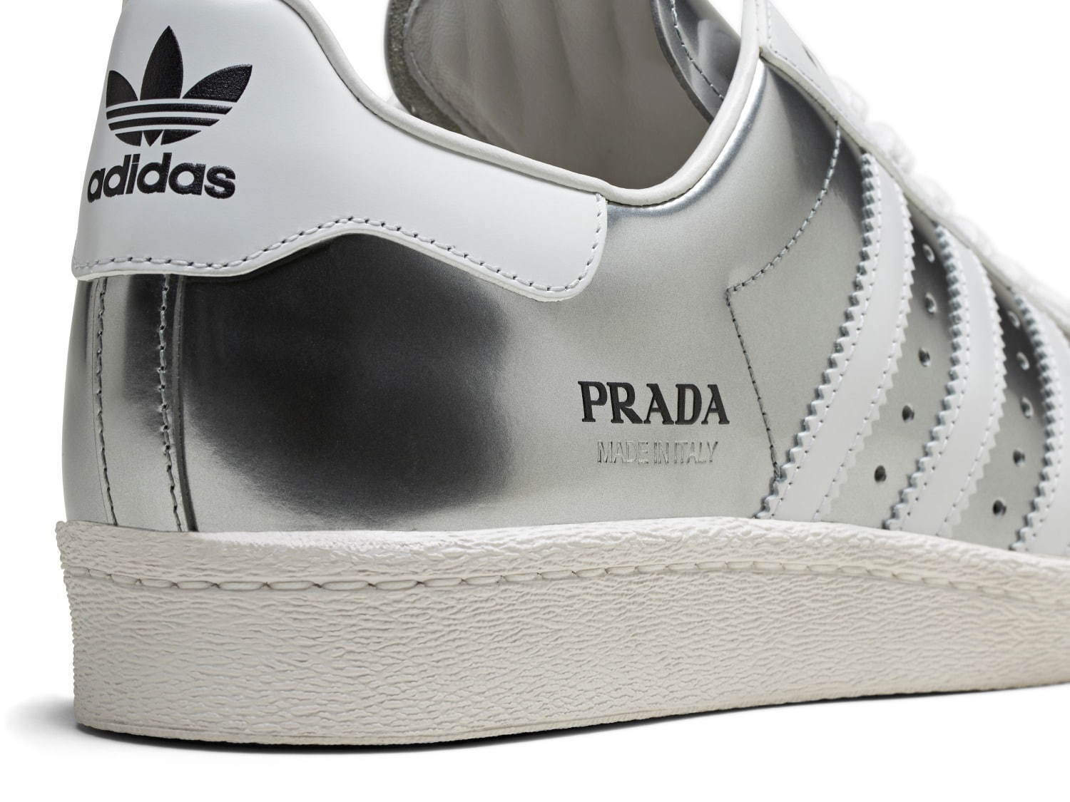 adidas（アディダス）PRADA スーパースター（シルバー 27.5cm）