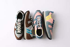 ネ・ネットとパトリックのコラボスニーカー、優しいピンク＆ブルーでアレンジしたレトロシューズ