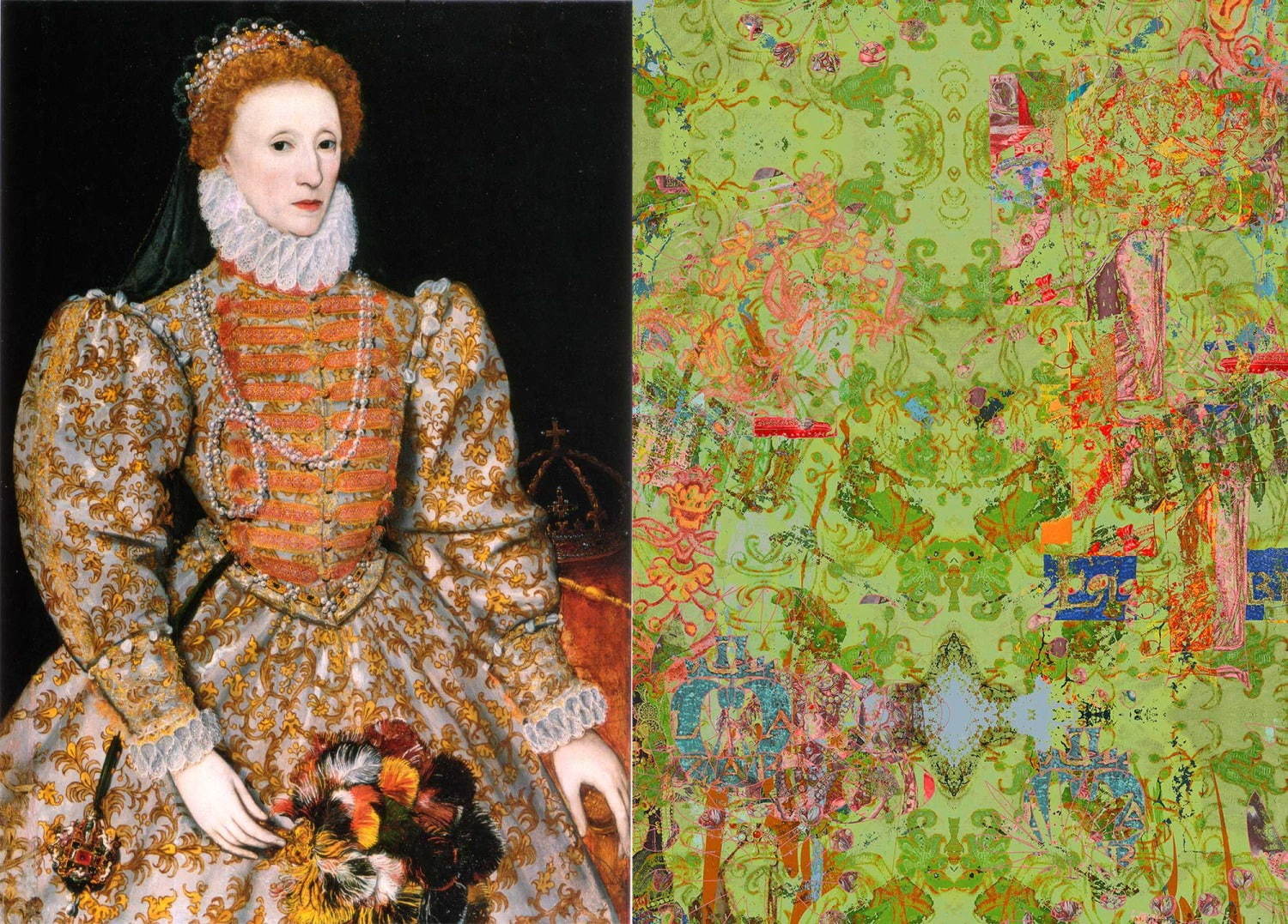 ヘンリー8世・エリザベス1世の肖像画がクッションカバー＆スカーフに、デジタル技術で肖像画を再構築｜写真19