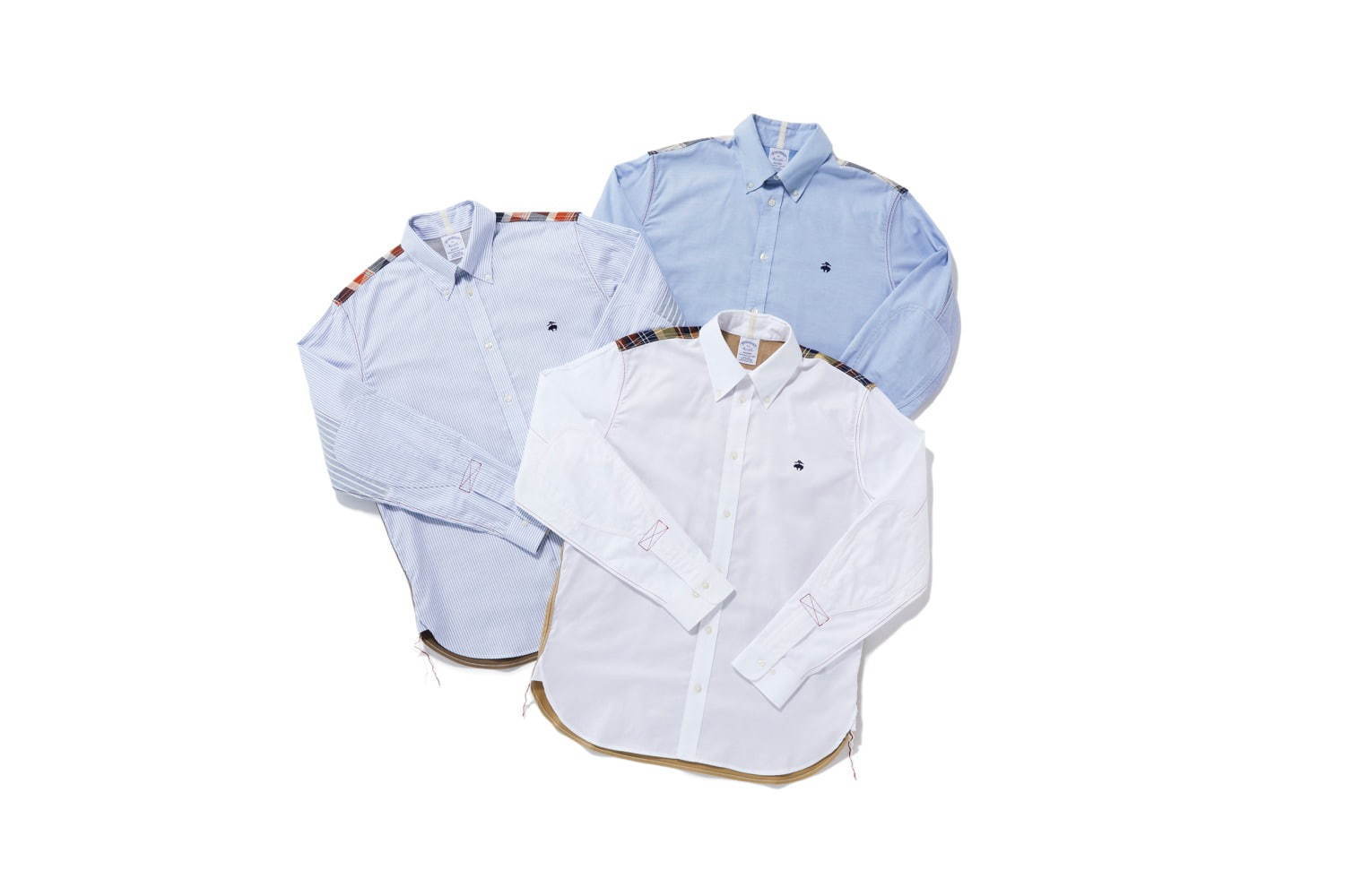 ボタンダウン シャツ(ホワイト、ブルー、キャンディストライプ) 各60,000円＋税