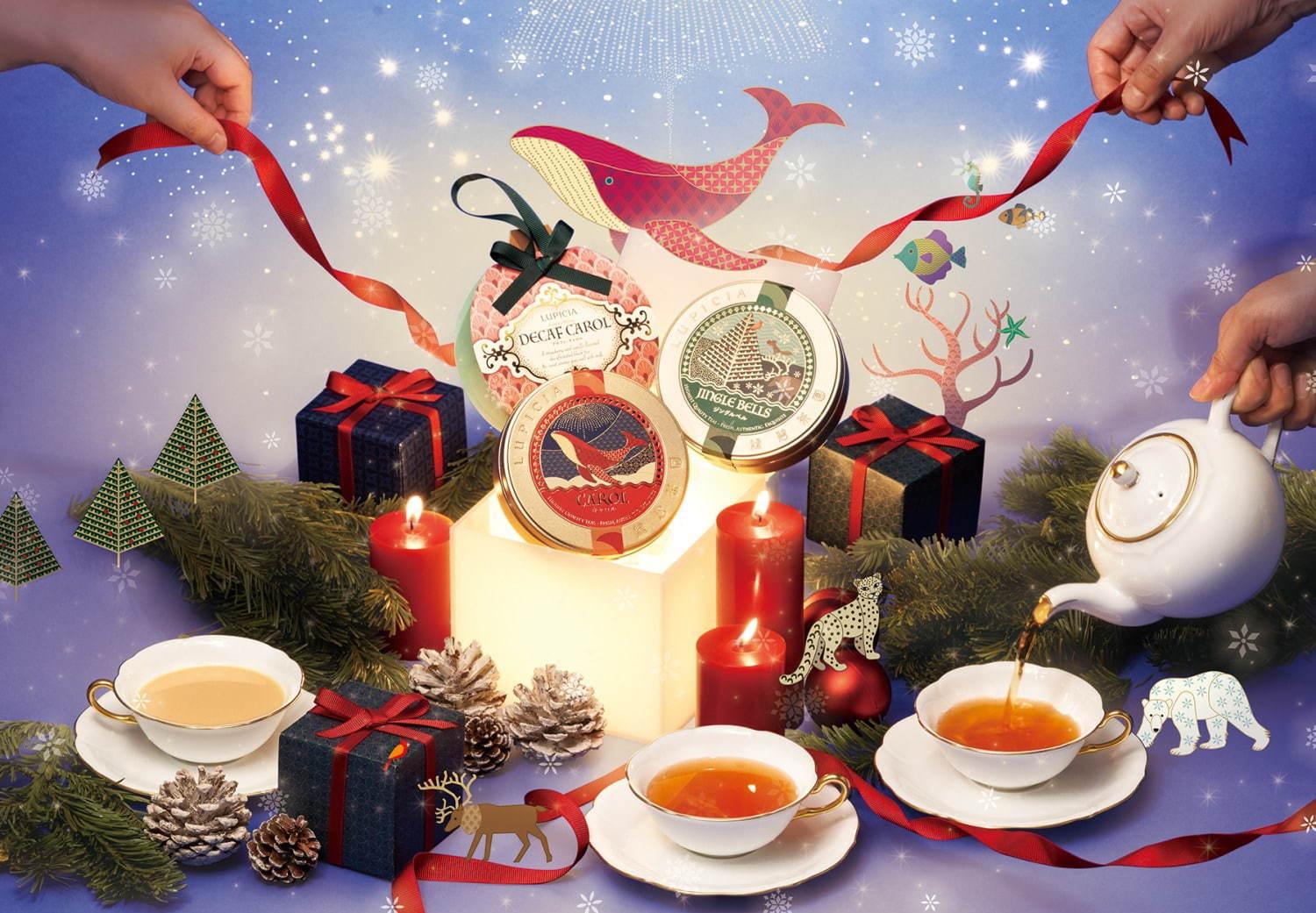 ルピシアの20年クリスマス限定ティー、苺＆バニラ香る“クリスマスケーキ”のようなフレーバーなど｜写真1