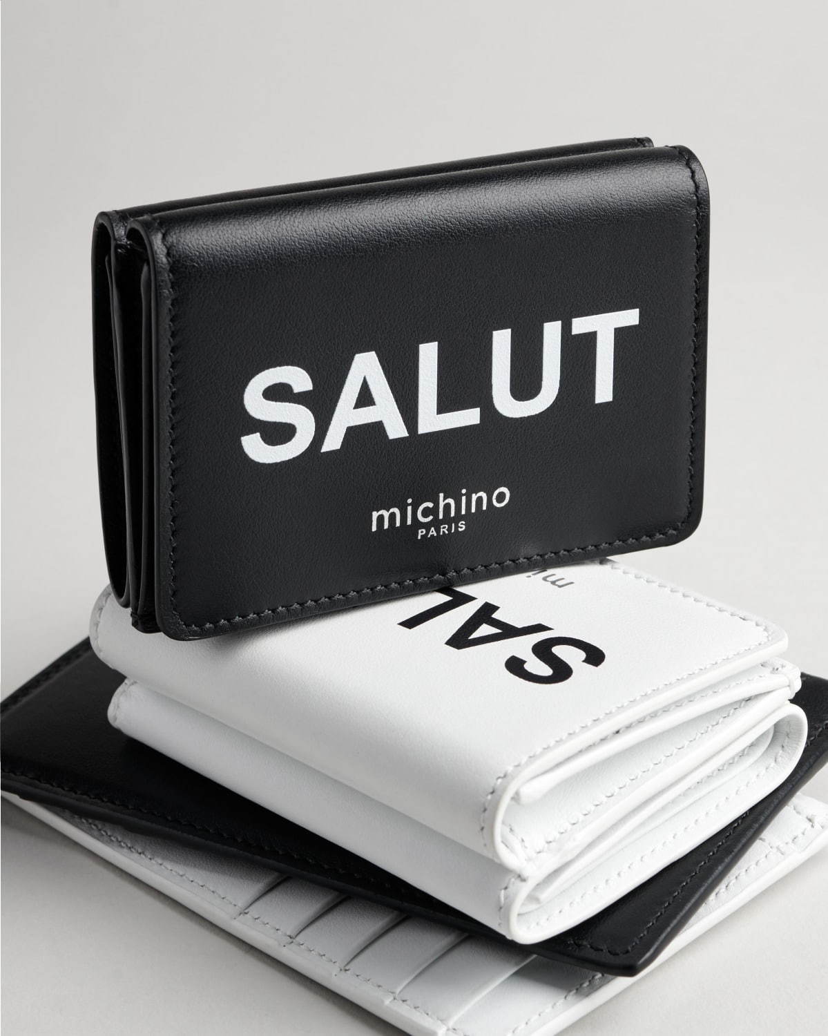 ミチノ史上初のミニウォレット＆ジップカードケース、仏のあいさつ“SALUT”を大胆にプリント｜写真10